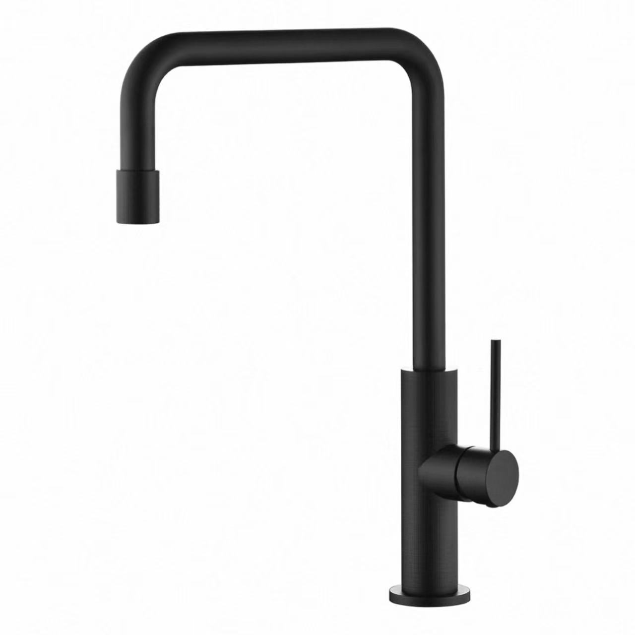 Minimalist L-formalı Boru Tırtıllı Mətbəx İsti və Soyuq Kran