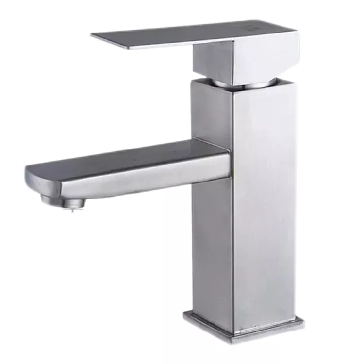 Minimalist Kvadrat İsti və Soyuq Hövzə Kran